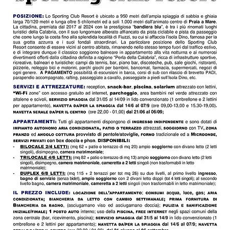 Aparthotel Sporting Club Praia a Mare