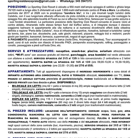 Sporting Club Aparthotel Praia a Mare